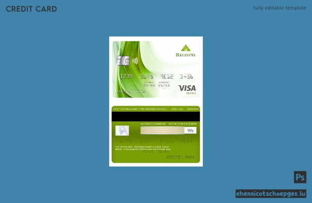 USA Regions Bank Visa Electron Karte – Beispielvorschau